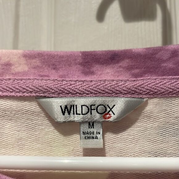 NWT Wildfox sweatshirt Tie Dye stars SZ medium purple - Picture 2 of 5